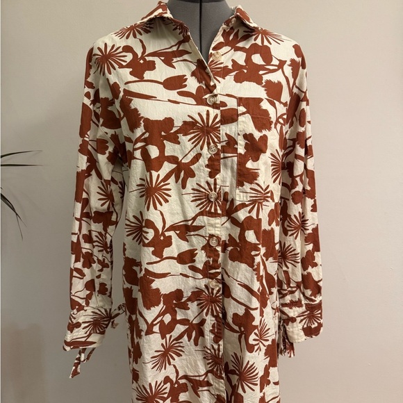 Sunday in Brooklyn Brown and White Floral Mini Dress - Picture 2 of 8